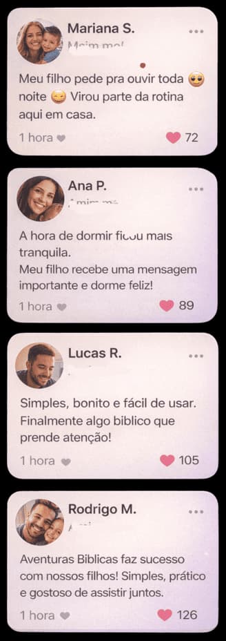 Depoimentos de clientes satisfeitos - Mariana S., Ana P., Lucas R. e Rodrigo M.